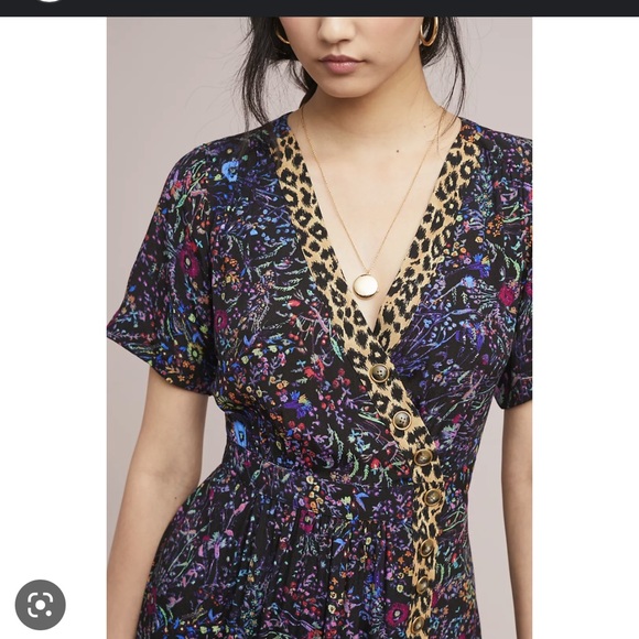 Maeve by Anthropologie floral and leopard dress - Picture 5 of 6